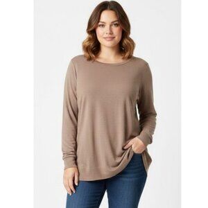 TORRID plus size 2 Classic fit dark pastel dusty pink long sleeve lounge…